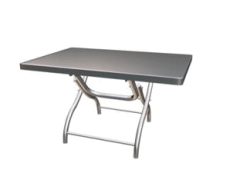 Bàn ghế inox hình chữ nhật DK-SUS CN